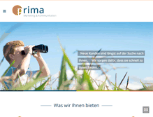 Tablet Screenshot of agenturprima.de
